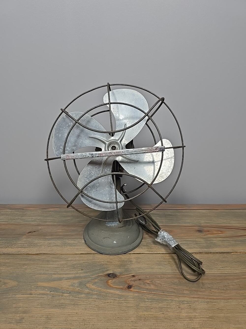 Westinghouse Fan Model Y-9072 1 Speed Vintage Works